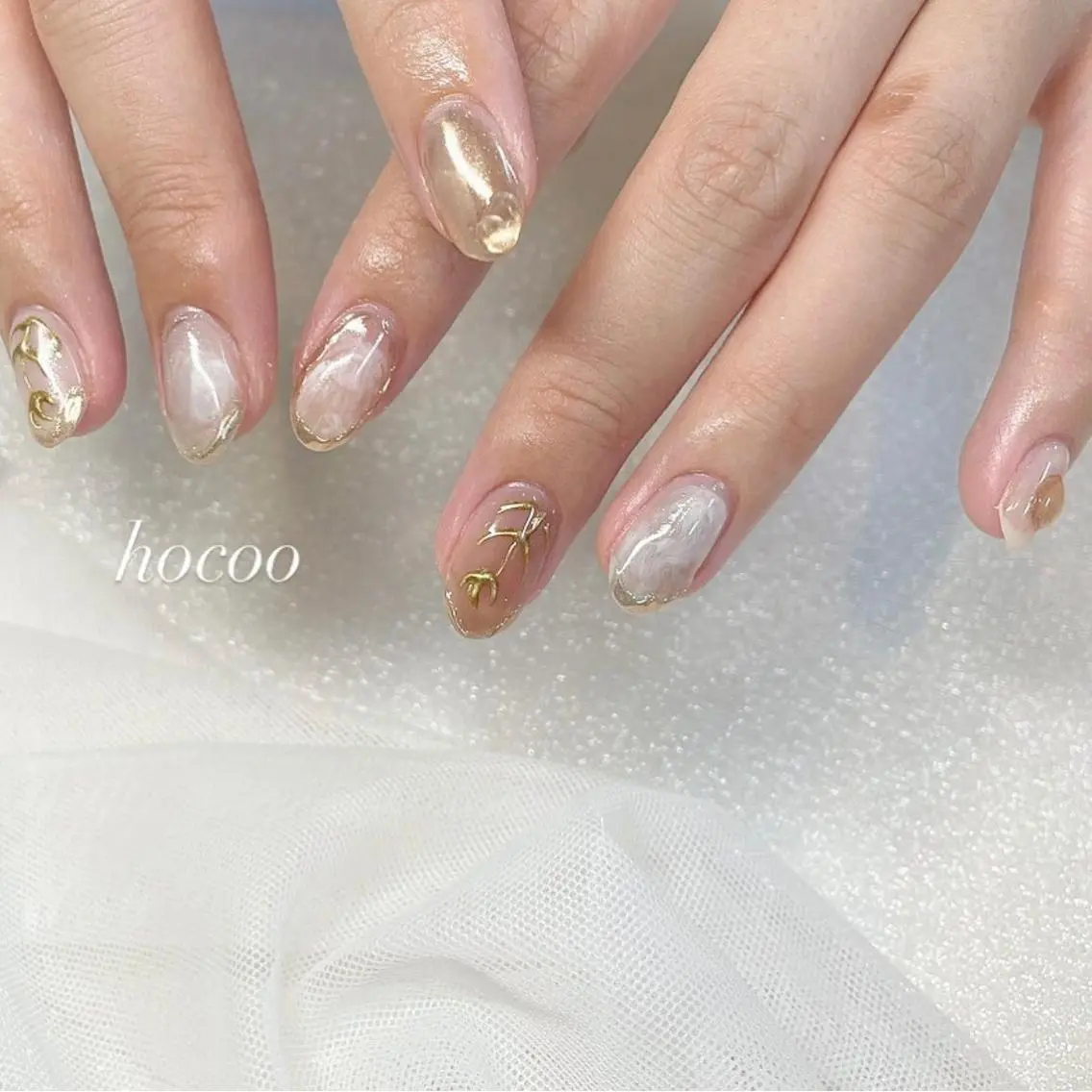 ネイル ニュアンスネイル ハンドネイル hocoo ホクのネイルデザイン