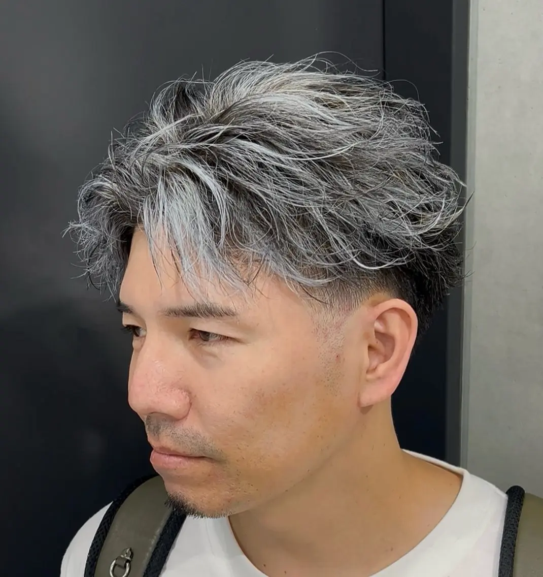 ショート カラー パーマ キッズ カット ヘアカラー パーマ 岩城 滉成のヘアスタイル