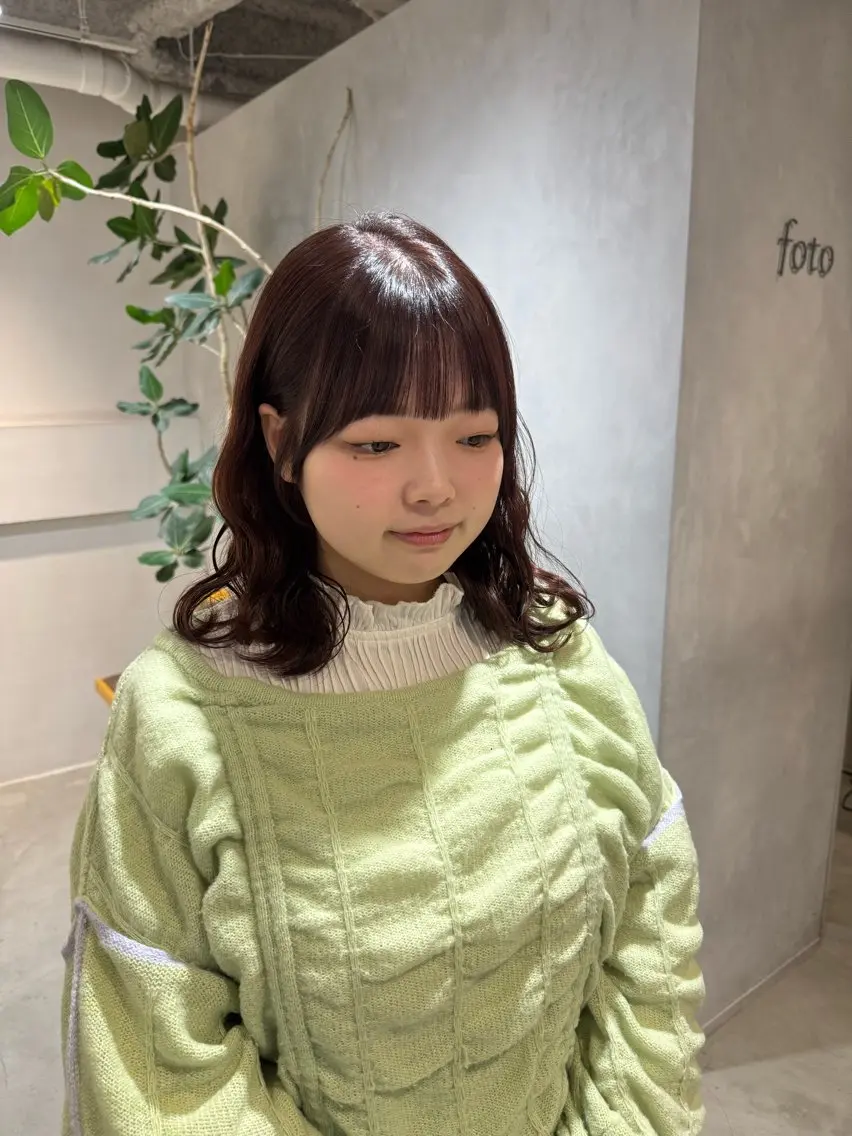 セミロング カット ヘアカラー トリートメント 新宿/顔周りカット +レイヤー=しずく♩のヘアスタイル