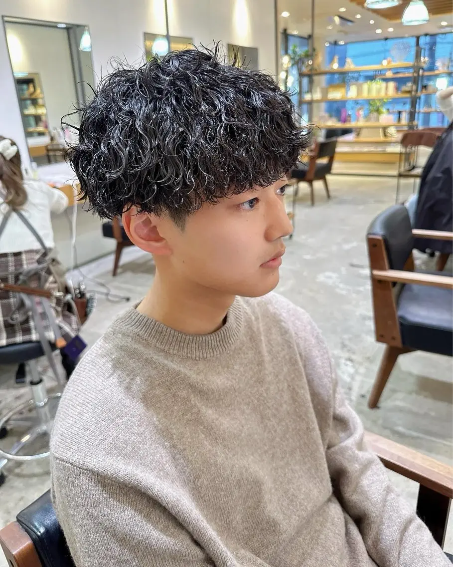 パーマ メンズ カット パーマ AIRI 🐈⬛のヘアスタイル