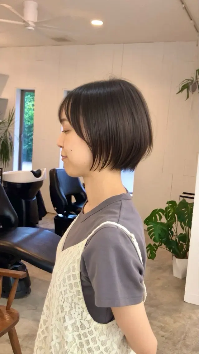ショート ショートボブ ボブ ショートヘア カット ヘアカラー トリートメント 落合孝臣/新潟駅南 /髪質改善のヘアスタイル