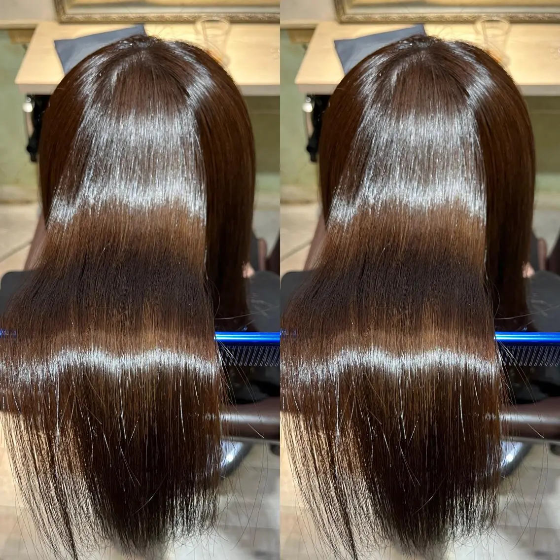 セミロング カット 縮毛矯正 ヘッドスパ 今話題の艶髪矯正 美艶カラー/FUKAのヘアスタイル