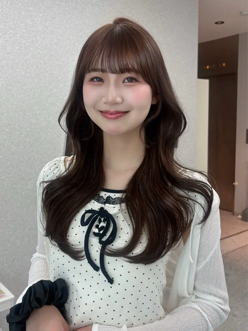 セミロング カラー ヘアアレンジ ブリーチ 透明感カラー ブリーチなしカラー 小顔カット トリートメント カット ヘアカラー トリートメント 艶カラー¦モテヘア¦ まなみ🎀💞のヘアスタイル