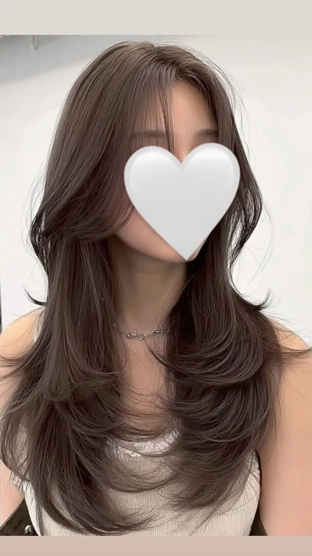 セミロング レイヤーカット 韓国風ワンホンレイヤ ー/似合わせナルミのヘアスタイル