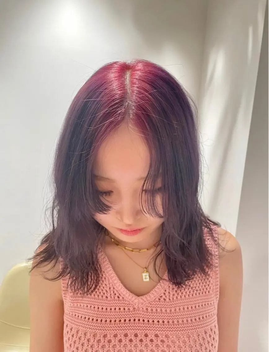 ミディアム ヘアカラー hair&eye🎀 /momoKaのヘアスタイル