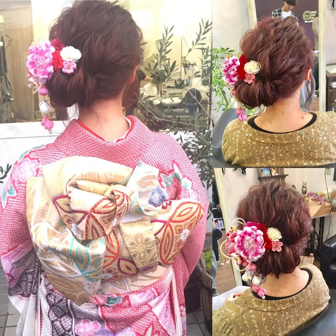 セミロング ロング カラー ヘアアレンジ 成人式 西川 ヒロキのヘアスタイル