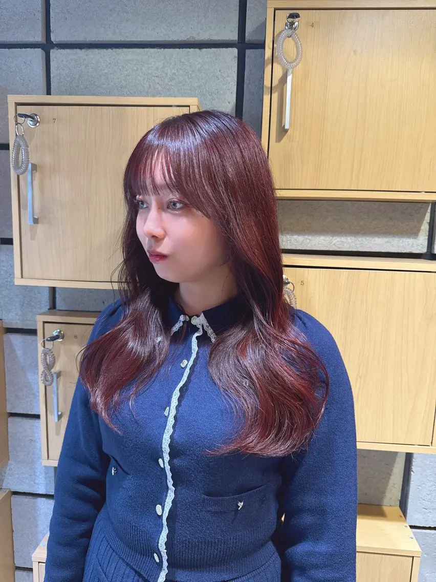 ロング カラー ヘアカラー トリートメント NANAMI🩵 大人可愛い韓国ヘアのヘアスタイル