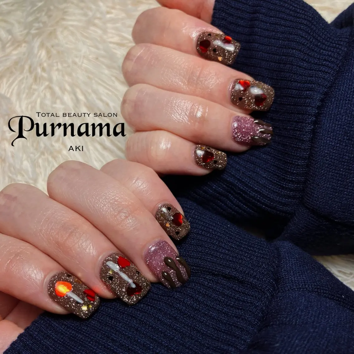 ネイル ハンドネイル Purnama あきのネイルデザイン