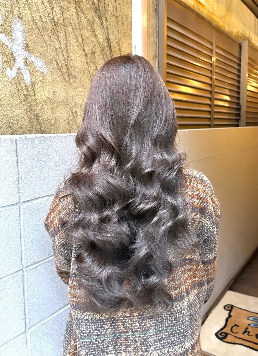ロング パーマ 縮毛矯正 カット パーマ トリートメント 吉田 光佑のヘアスタイル