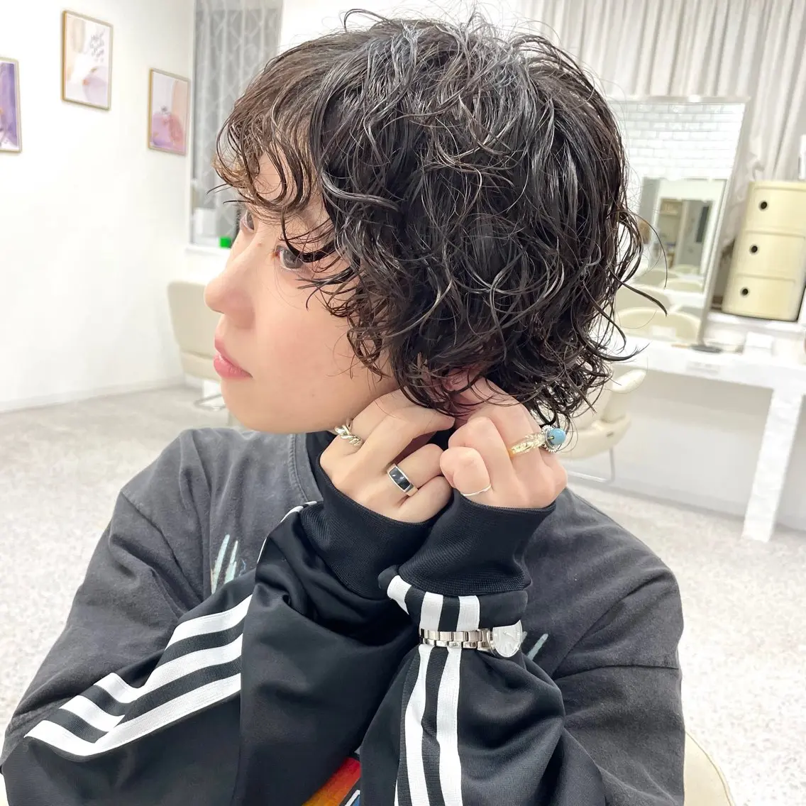ショート パーマ カット パーマ YUKO/ 似合わせ韓国風パーマのヘアスタイル