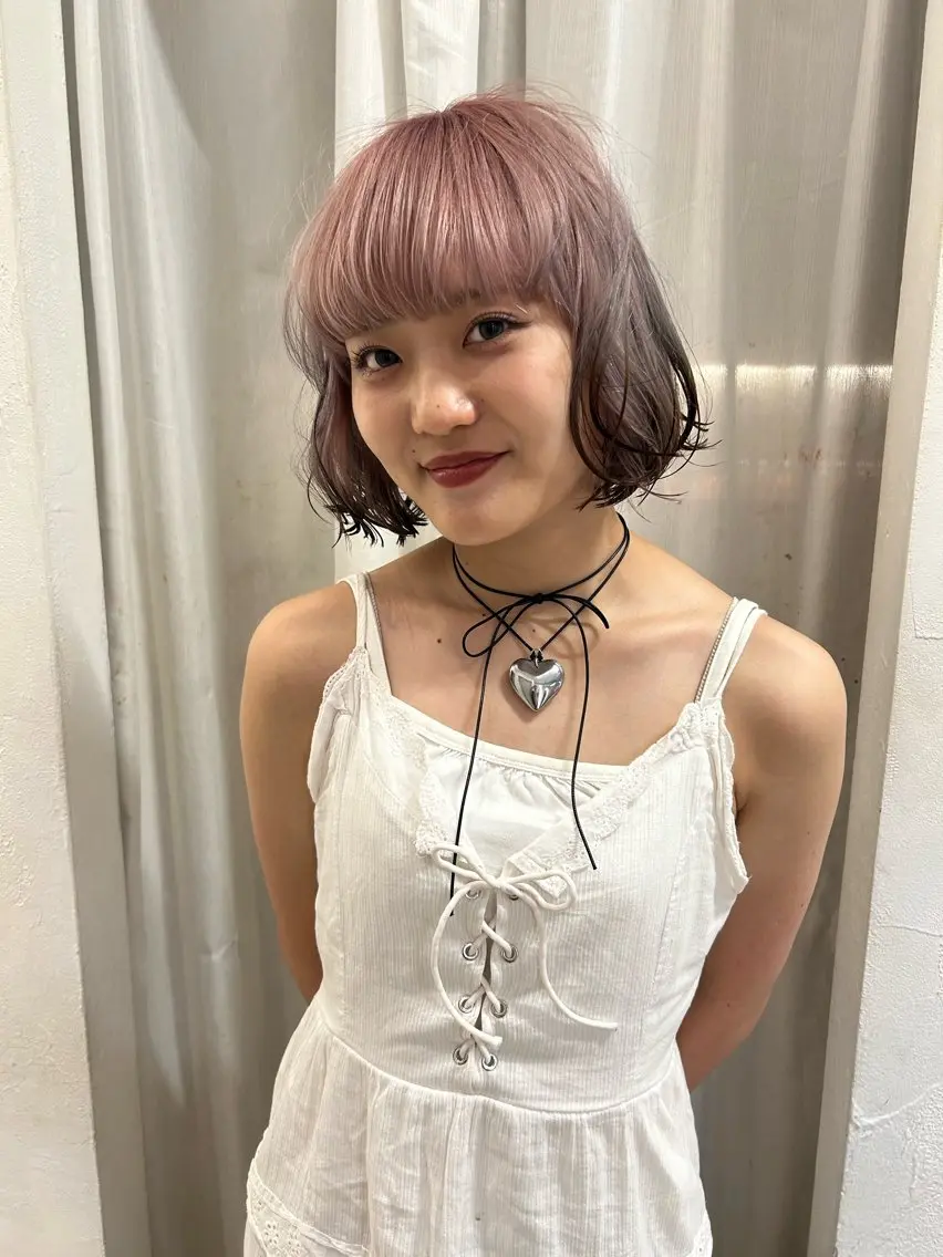 ミディアム ヘアカラー トリートメント ケアパーマ/ケアブリ ーチdaisukeのヘアスタイル