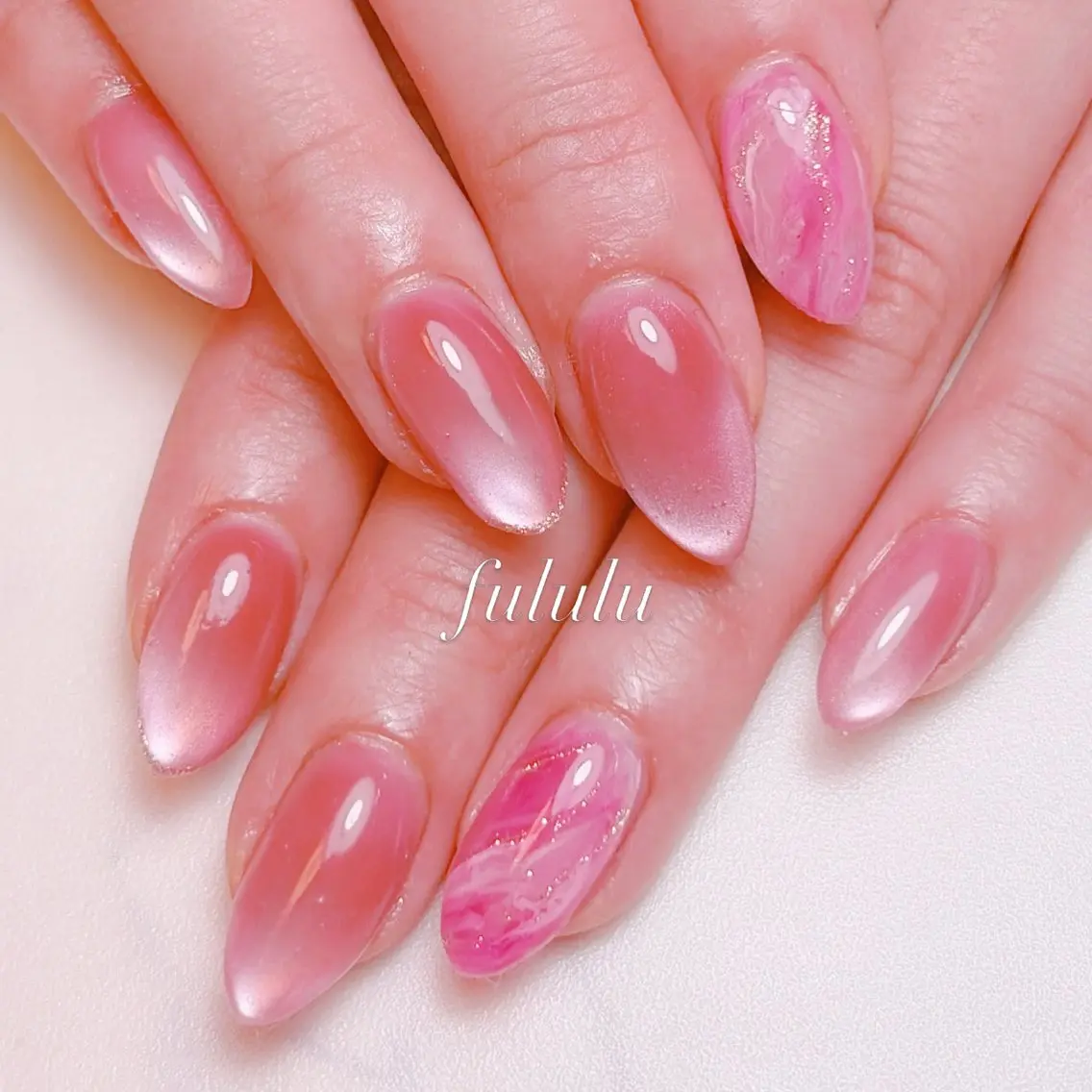 ショート ハンドネイル ハンドケア Fululu nailのネイルデザイン