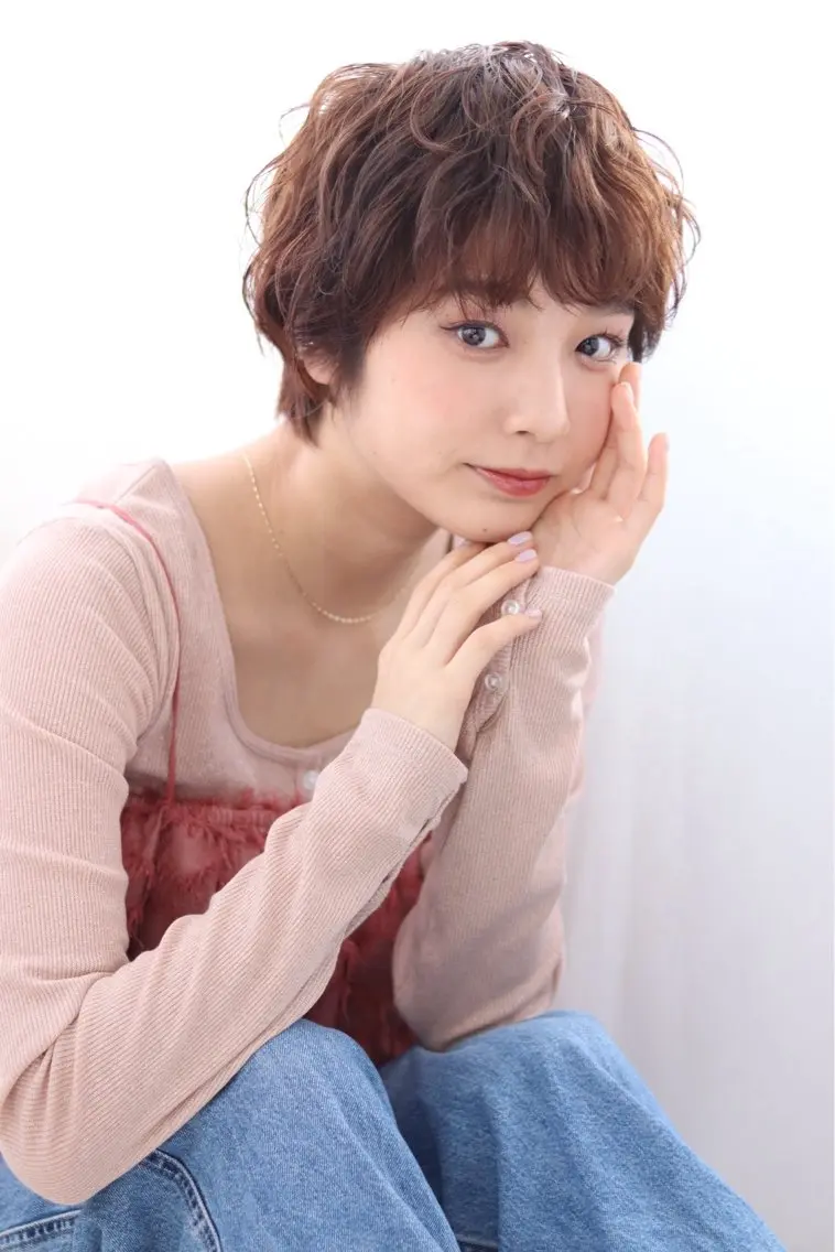 ショート パーマ ミディアム ✂️林　菜々美のヘアスタイル