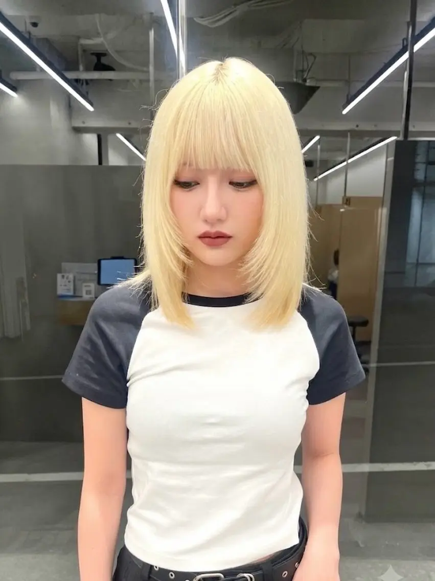 ミディアム カラー カット ヘアカラー トリートメント カット&髪質改善 TAIGAのヘアスタイル