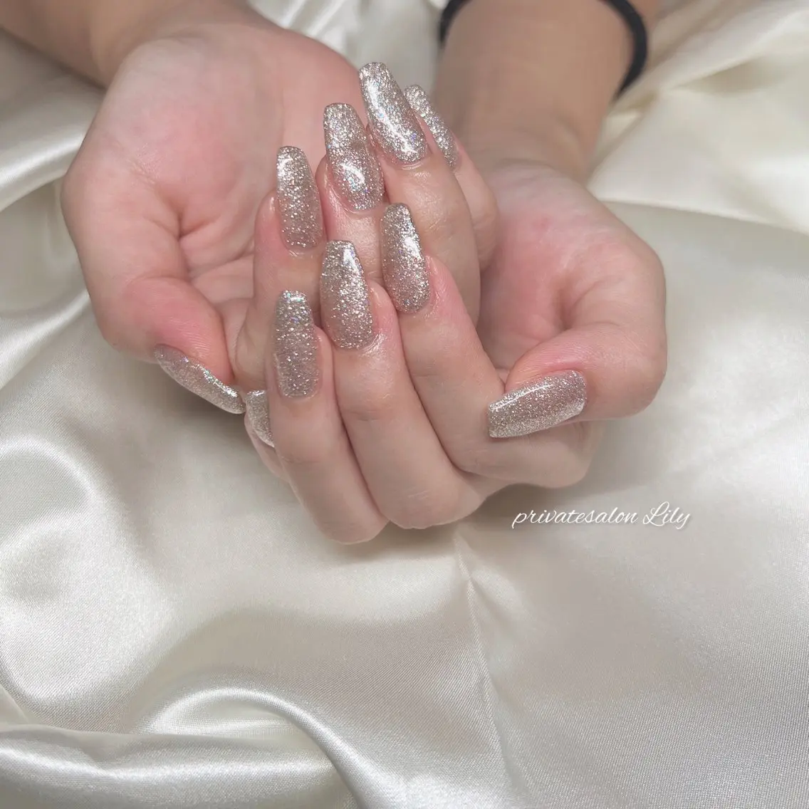 ネイル ラメ(グリッター) ワンカラーネイル ハンドネイル salon Lilyのネイルデザイン