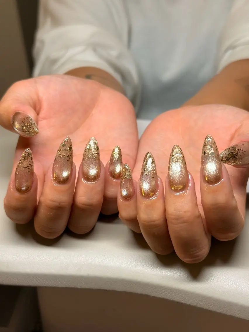 ネイル マグネットネイル ニュアンスネイル bliss nail room山岸のネイルデザイン