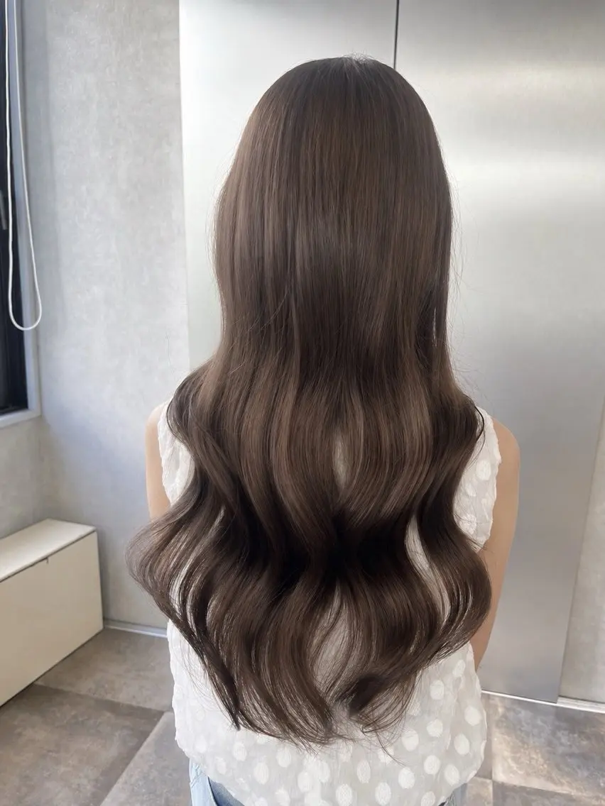 カラー グレージュ ヘアカラー レイヤー/トレンド カラー/yuukaのヘアスタイル