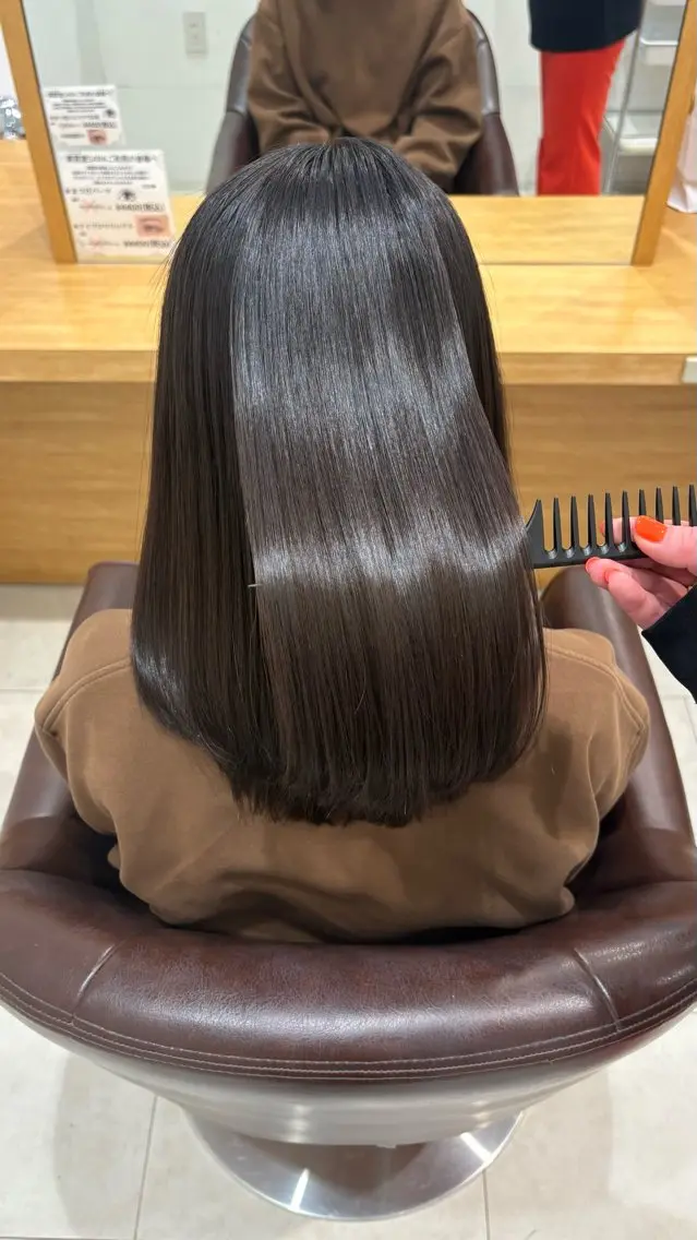 ミディアム カラー ケアカラー グレージュ 髪質改善 モトキ カラー/ヘッドスパのヘアスタイル