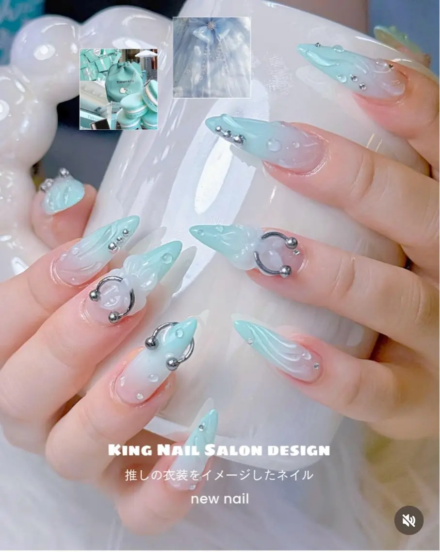 ネイル アートネイル 長さ出し フレンチネイル 韓国ネイル マグネットネイル ハンドネイル King Nail_Salonのネイルデザイン