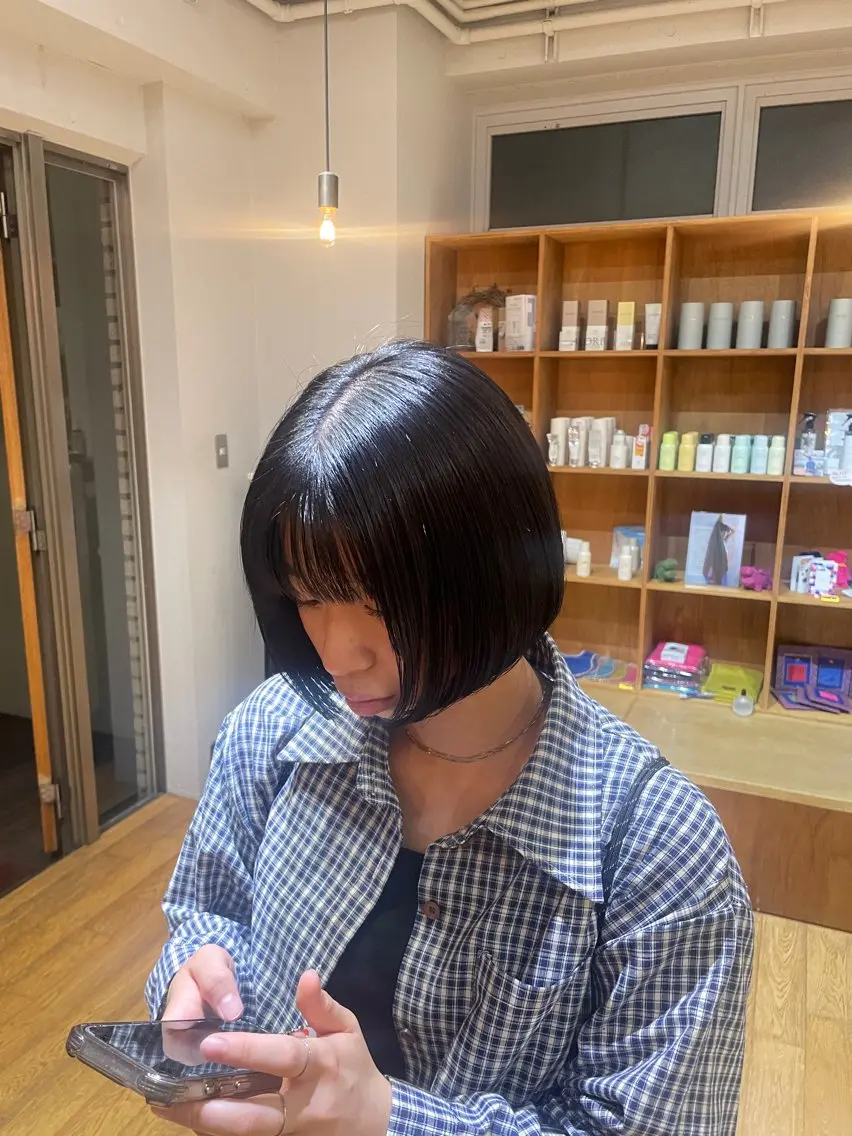 ショート ボブ カット ヘアカラー トリートメント 縮毛矯正/レイヤー 🌙児玉光瑠のヘアスタイル