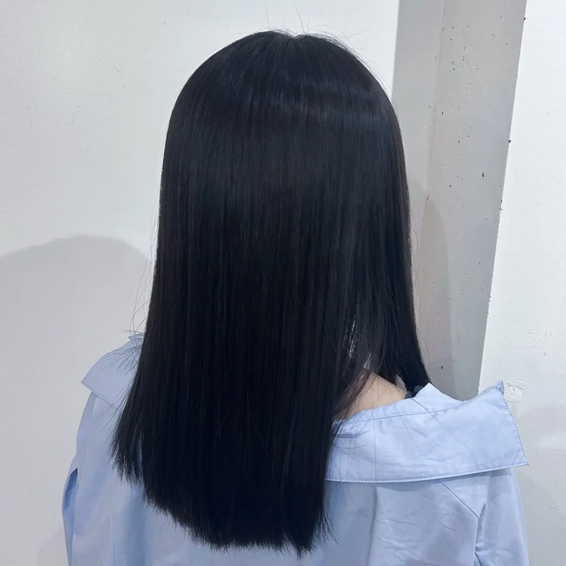 セミロング カラー ヘアカラー 髪質改善　透明感カラ ー　ワンカラー原心愛のヘアスタイル