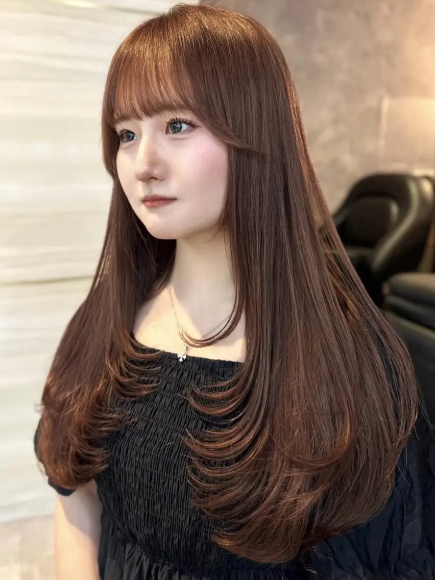 ロング カラー ヘアカラー トリートメント 🎀りな🎀透明感 カラー特化大宮のヘアスタイル