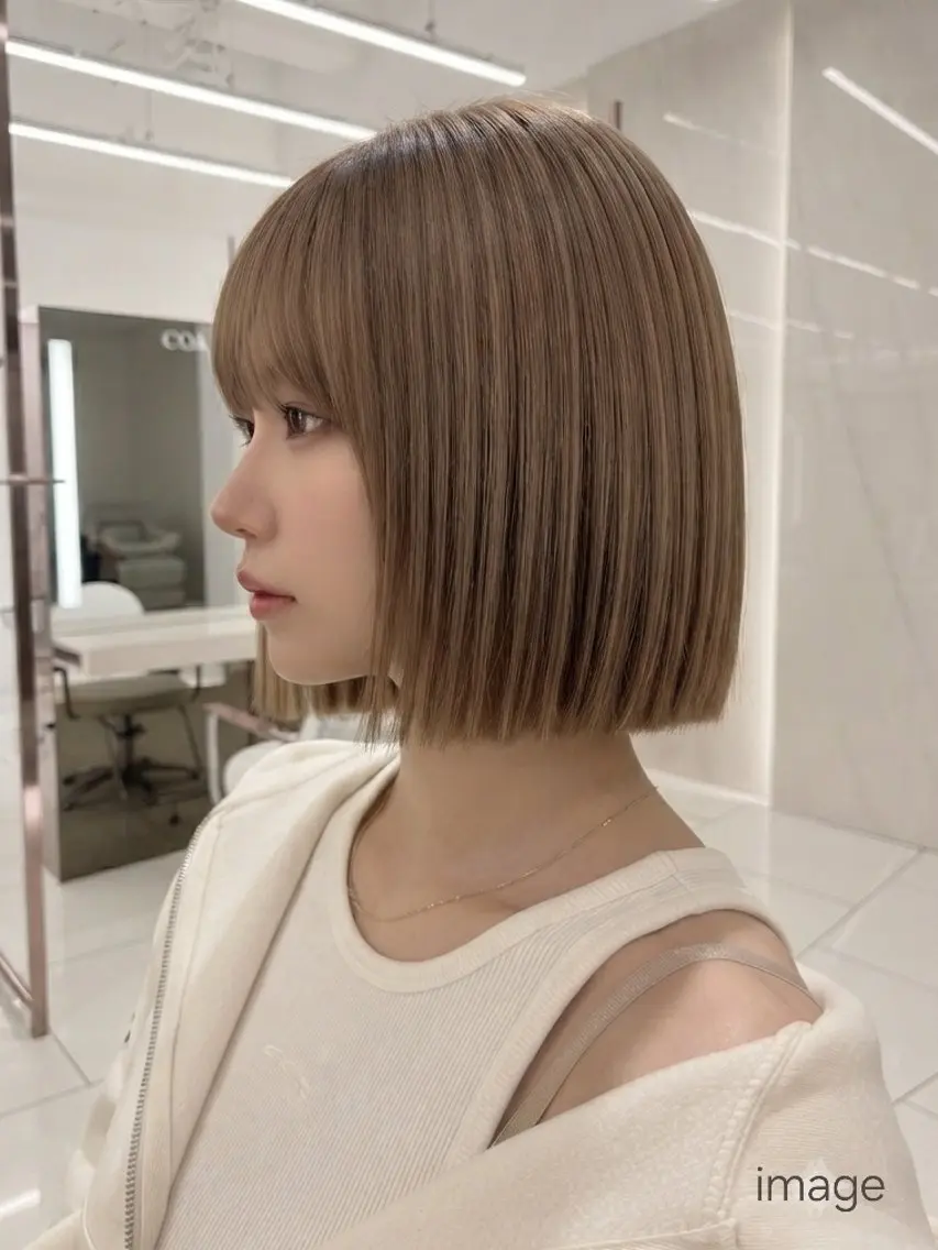 【期間限定】カットモデル|ぱつっとボブ・韓国ボブの写真