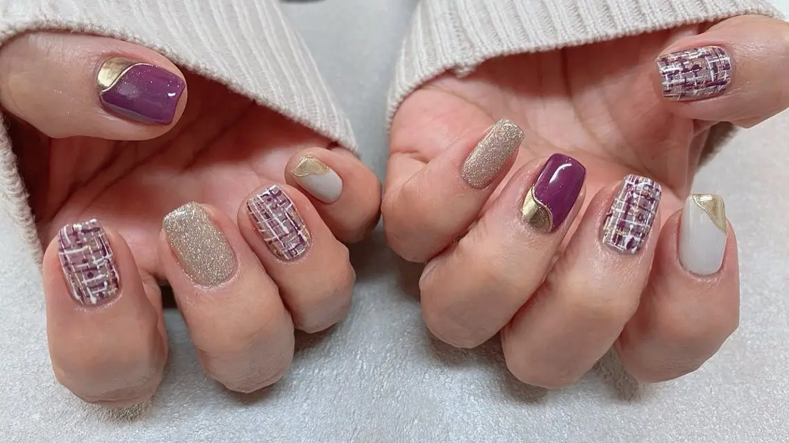 ネイル ツイードネイル nail salon JUNO(ジュノ)のネイルデザイン