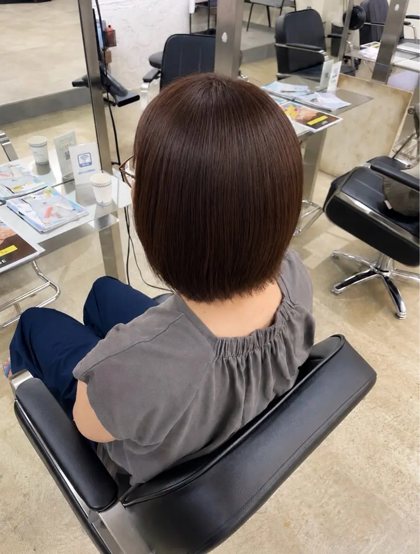 カラー ブラウンカラー ナチュラルブラウン ヘアカラー LYNE/もりの里 守田光希のヘアスタイル