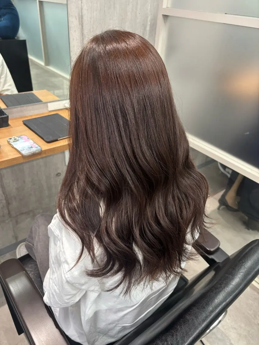 ロング カラー ヘアアレンジ ブラウンカラー ピンクカラー カット ヘアカラー トリートメント 🌷大澤ゆい🌷 stylistのヘアスタイル