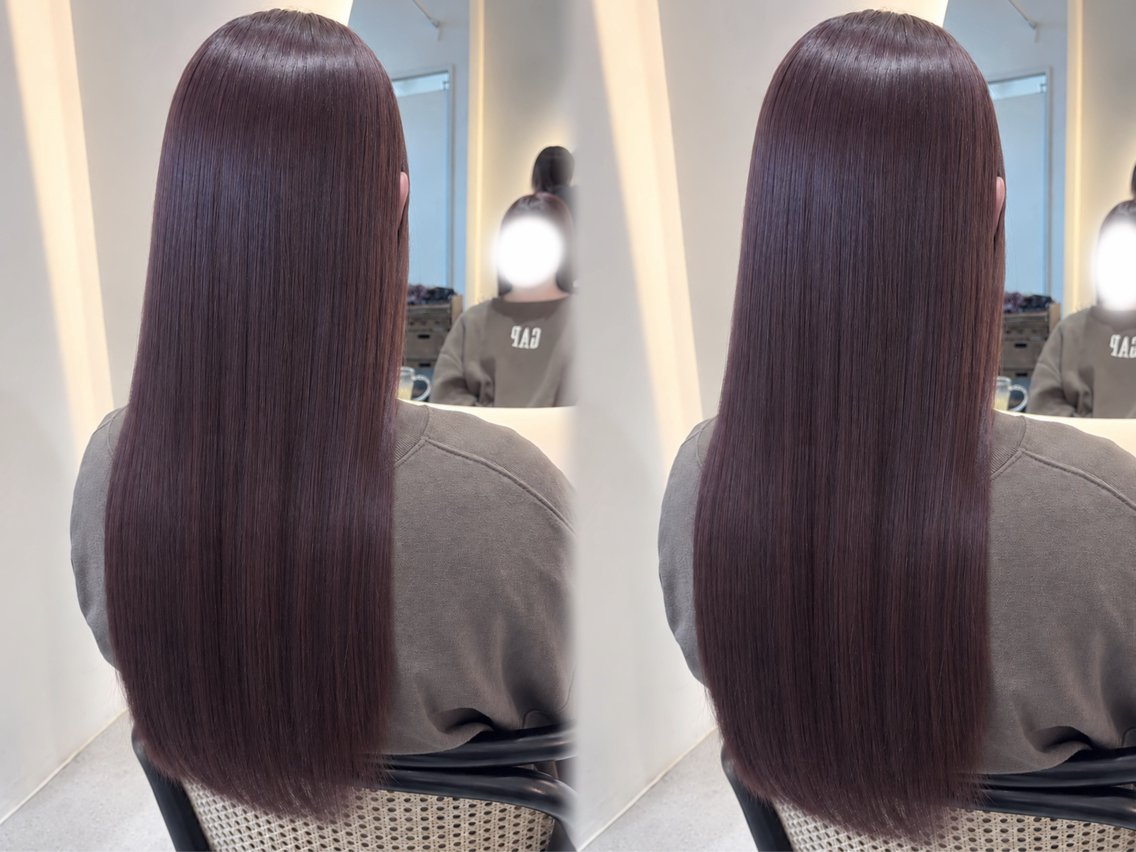ロング カラー カット ヘアカラー トリートメント すずき あいりのヘアスタイル