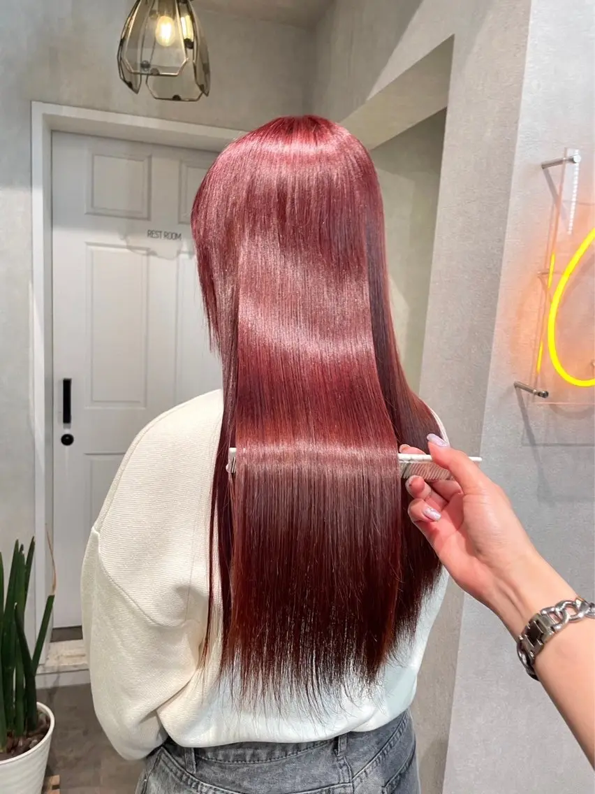【ダメージ極力軽減💖🖤】ハーフケアブリーチダブルカラー+髪質改善トリートメント♡♡の写真