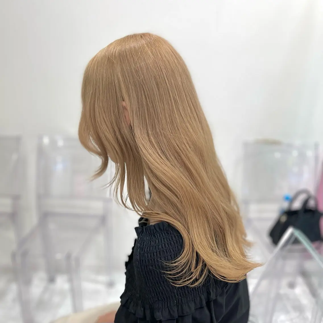 ロング カラー 色落ち綺麗🩰ハイ トーン🎀RINKAのヘアスタイル