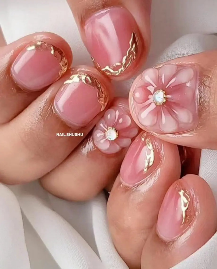 ネイル 持ち込み ニュアンスネイル ワンカラーネイル シンプルネイル ハンドネイル 3dパーツ/流行り 👧shushu❤️のネイルデザイン