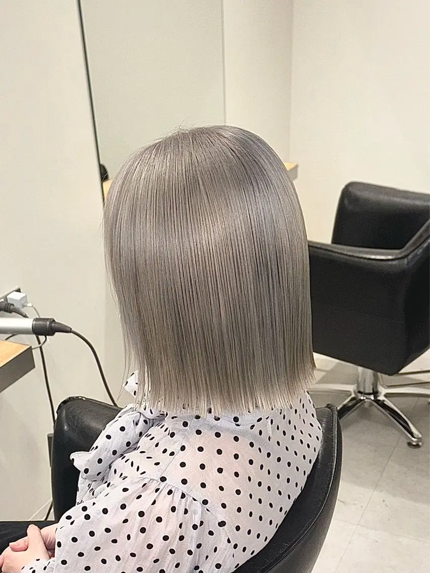 ミディアム カット ヘアカラー トリートメント 久次米智人/艶/美髪 /透明感カラーのヘアスタイル