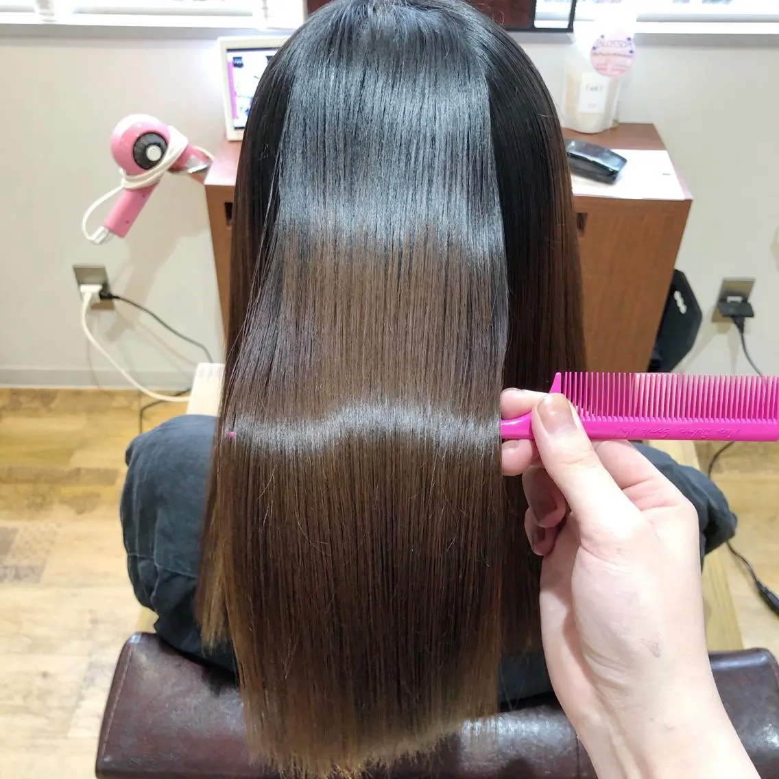セミロング 髪質改善 トリートメント ヘアカラー トリートメント A. Seoのヘアスタイル