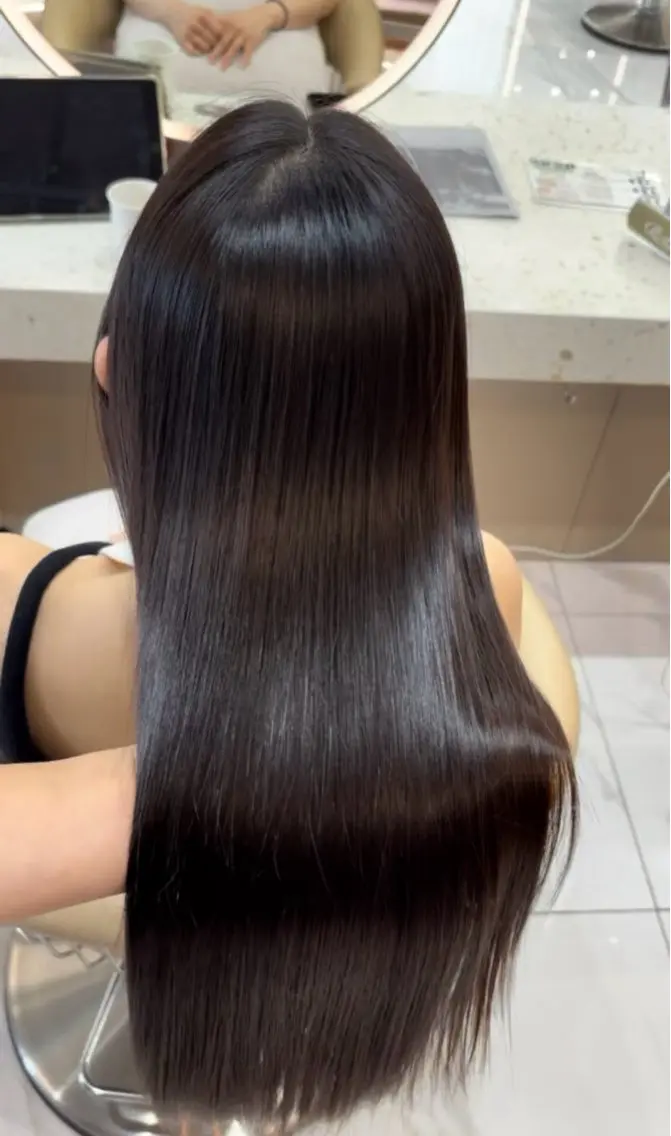 ロング 縮毛矯正 トリートメント 松沢州途/縮毛矯正/ 透明感カラーのヘアスタイル