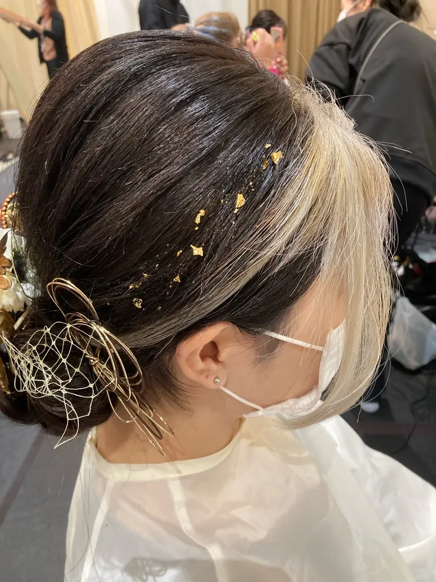 ミディアム ミストバング ヘアセット newi赤羽 ✂️KEN✂️のヘアスタイル