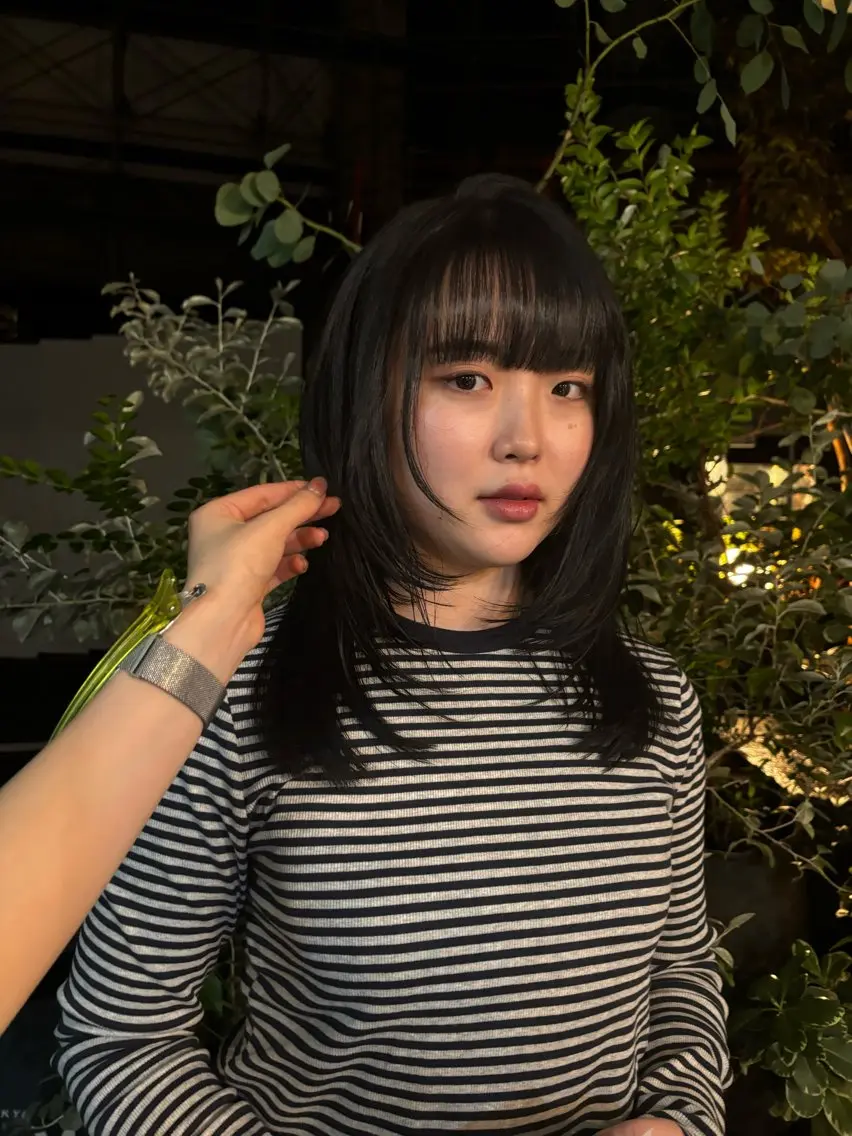ミディアム 韓国風ヘア レイヤーカット ボブ/ショート カオリのヘアスタイル