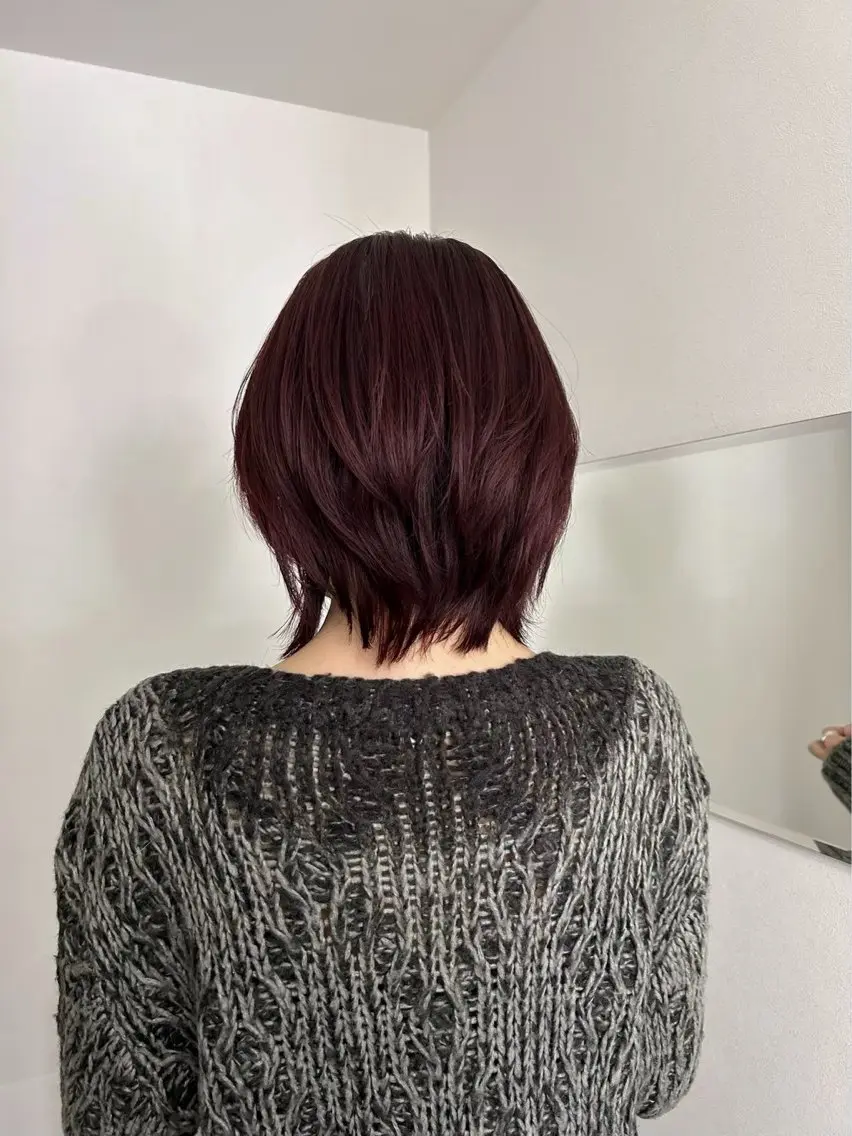 ショート カラー ヘアカラー トリートメント ヘッドスパ 赤み消しベージュ/ ブラウン/aya🫒のヘアスタイル