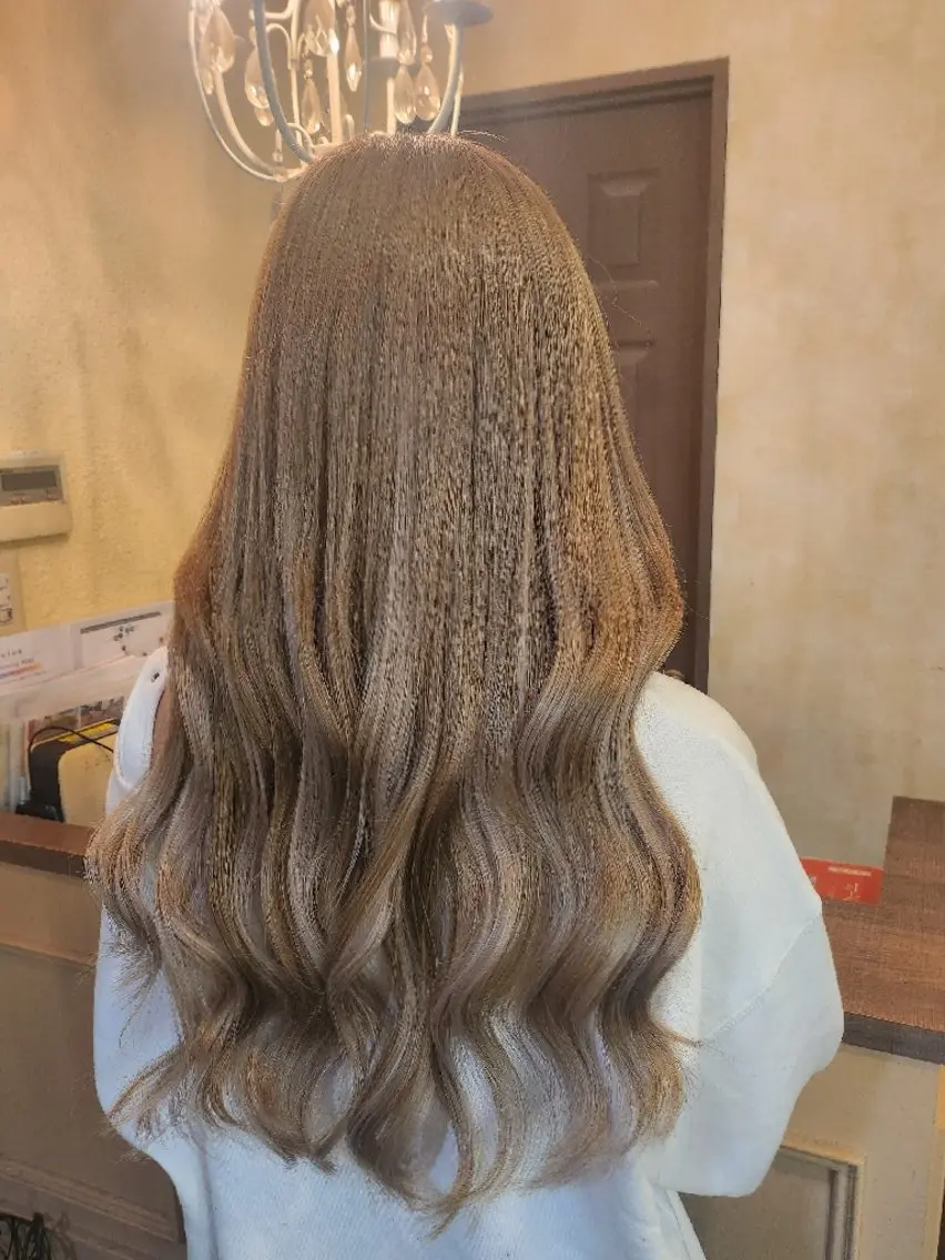 ロング ヘアアレンジ シールエクステ エクステ エクステ 田井中 悠紀のヘアスタイル