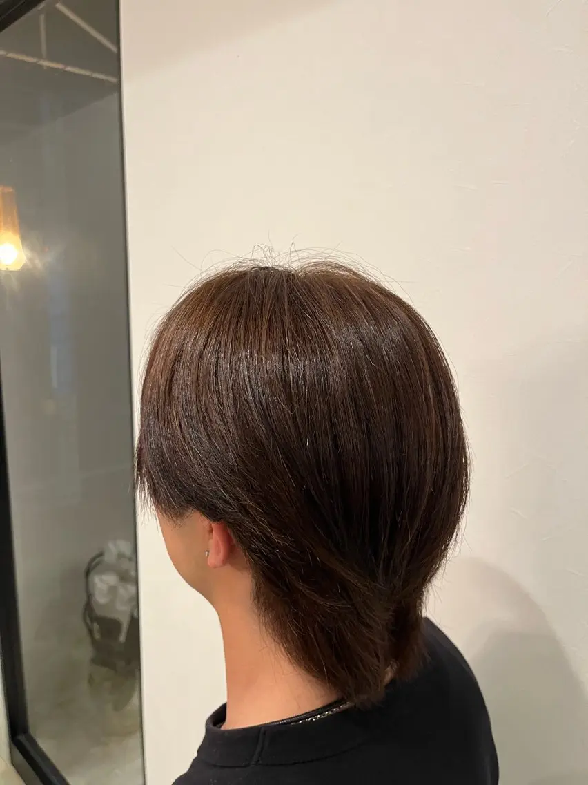 カラー ブラウンカラー レッドカラー 小川 翔友空のヘアスタイル