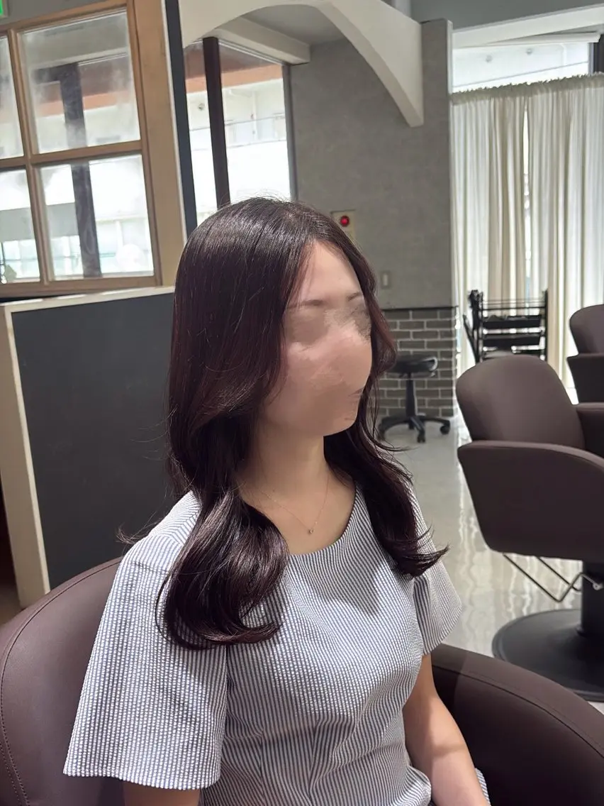 セミロング トリートメント ヘアカラー トリートメント あい❤︎ /髪質改善/韓国巻きのヘアスタイル