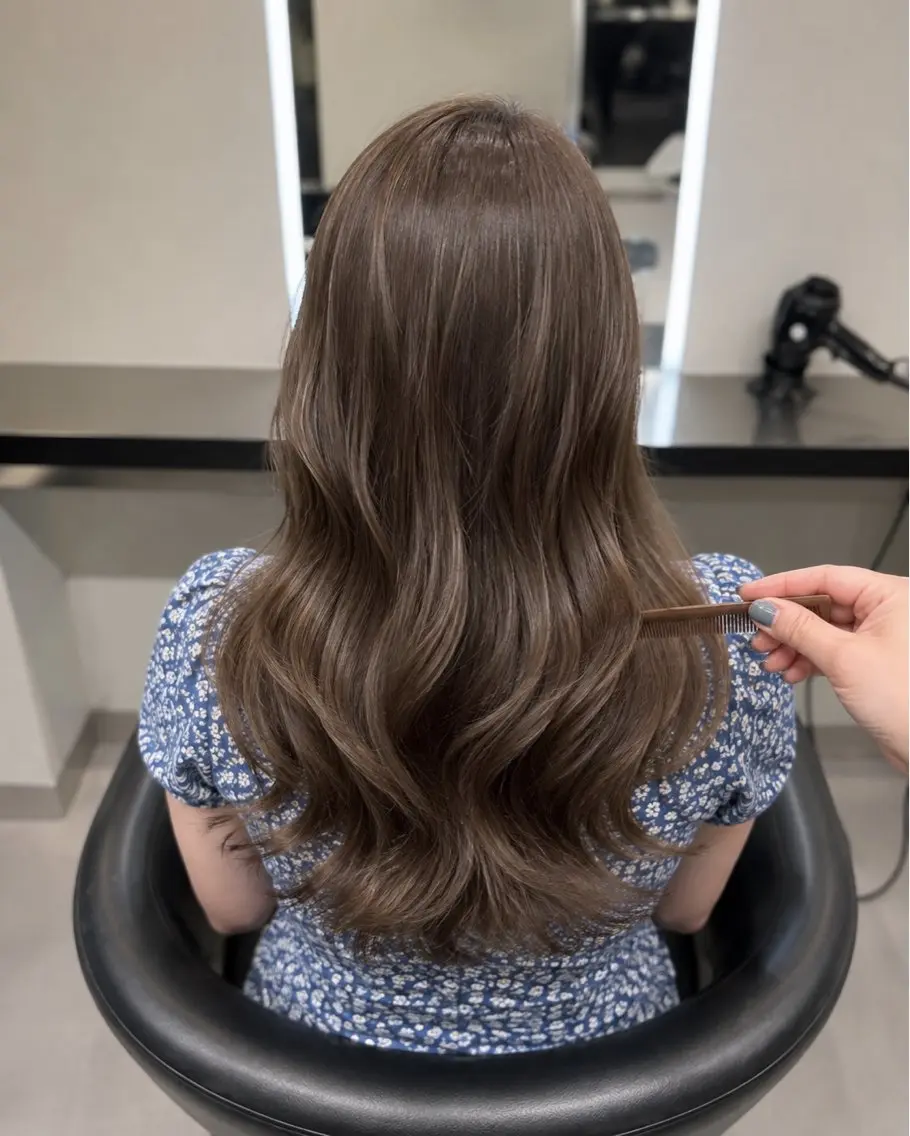 ミディアム カラー ブラウンカラー トリートメント 🌈ウルトワ水素 髪質改善naru🌈のヘアスタイル