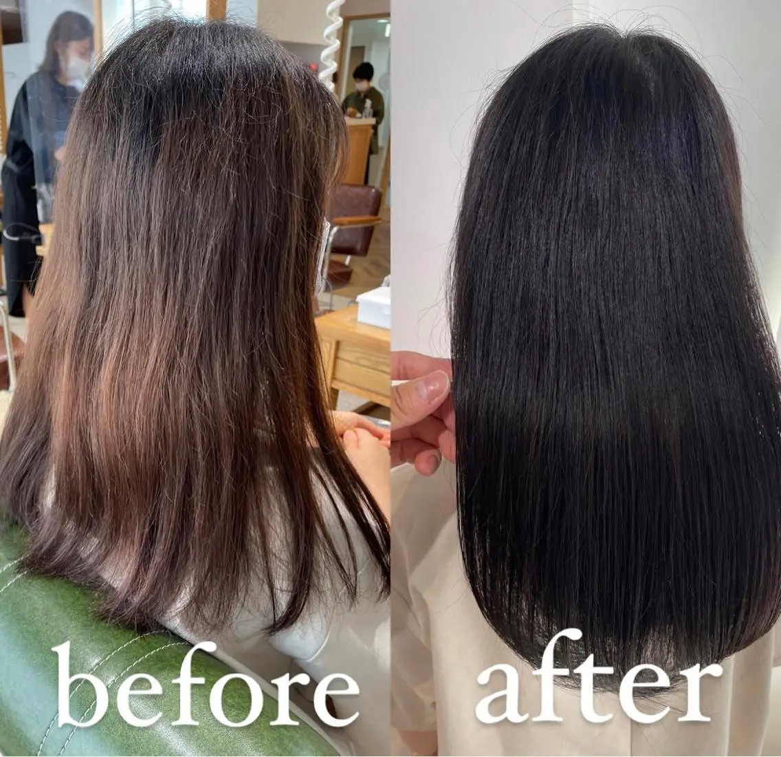 ミディアム カラー アクアカラー 髪質改善 トリートメント カット ヘアカラー トリートメント 過去一の柔髪ヘア 🌿einshairのヘアスタイル