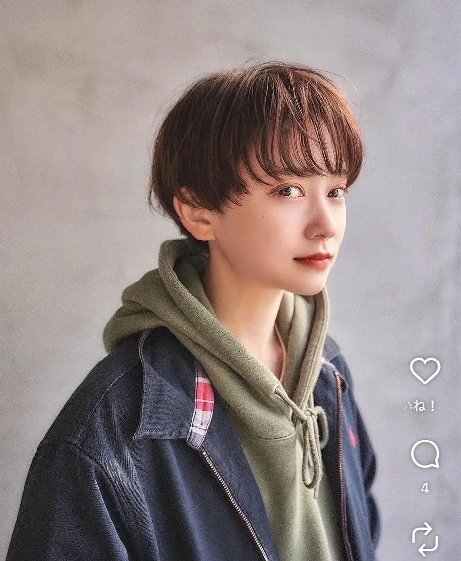 ショート カットモデル ヨネダのヘアスタイル