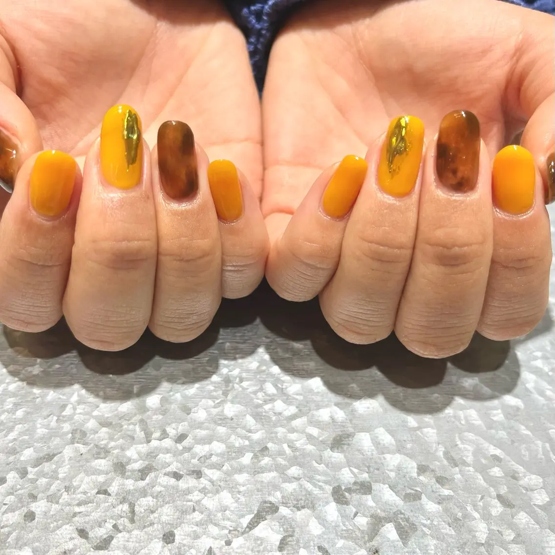 ネイル べっ甲ネイル TRAM-nail moriizumiのネイルデザイン