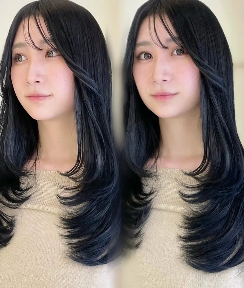 ロング カラー ロングレイヤー 髪質改善 レイヤーカット ロング トリートメント 6月NEWopen/ MINAMI🩶のヘアスタイル