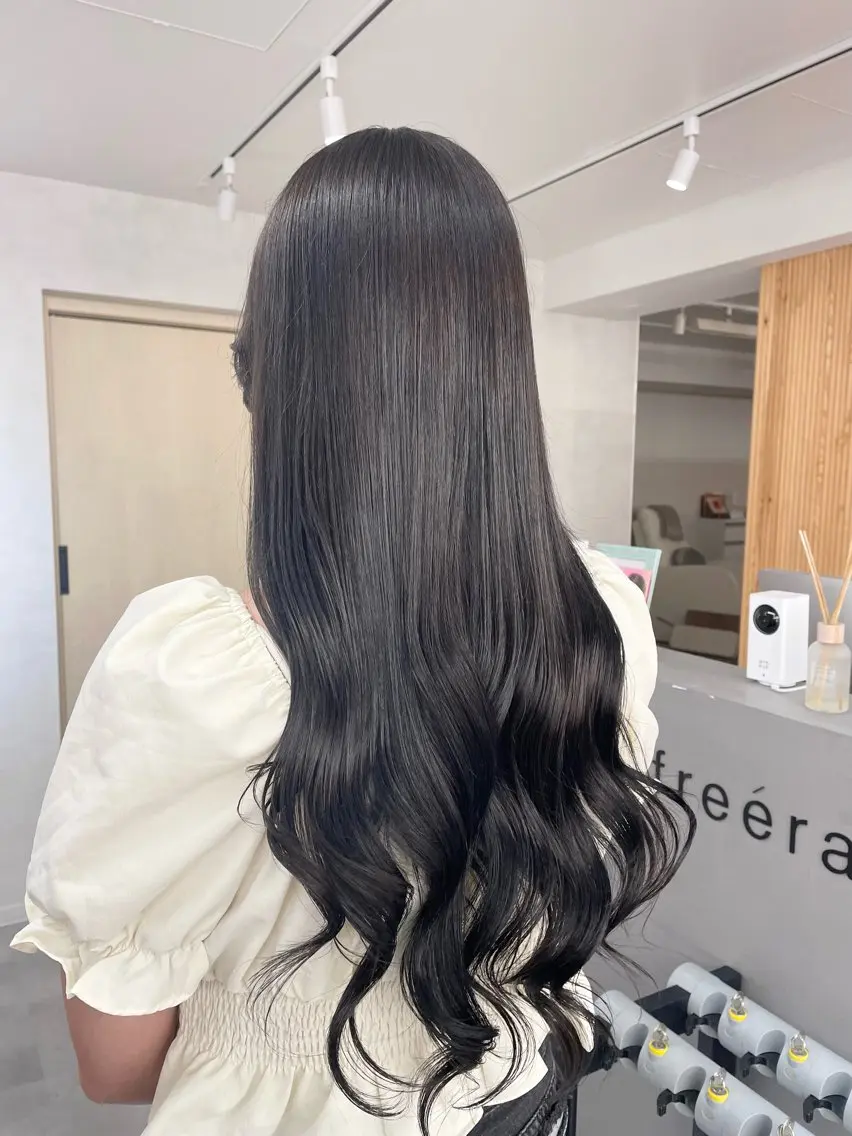 ロング ヘアカラー トリートメント 蓮 華のヘアスタイル