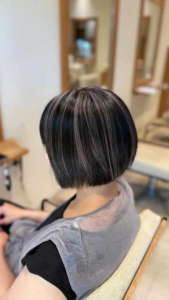 ショート カラー ブリーチ ハイライトカラー ハイライト ヘアカラー トリートメント reo /DONNA高槻店のヘアスタイル